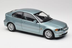 BMW 325Ti E46 Compact Šviesiai Mėlynas Metalinis Kyosho 1:18 80430024439 Metalas - nuotrauka 6 iš 8