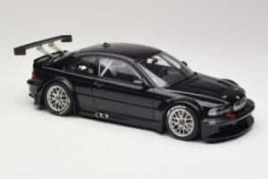 BMW M3 GTR E46 Plain Body Jet Juodas AUTOart 1:18 80447 Metalas - nuotrauka 4 iš 6