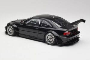 BMW M3 GTR E46 Plain Body Jet Juodas AUTOart 1:18 80447 Metalas - nuotrauka 5 iš 6