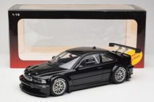 BMW M3 GTR E46 Plain Body Jet Juodas AUTOart 1:18 80447 Metalas - nuotrauka 6 iš 6