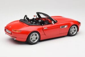 BMW Z8 E52 Raudonas Bburago 1:18 Z8001 Metalas - nuotrauka 3 iš 8