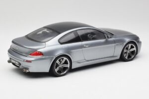BMW M6 E63 Silver Pilkas Kyosho 1:18 08703GR Metalas - nuotrauka 3 iš 8