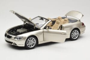 BMW 6 Series E64 Cabriolet Mineral Silver Metallic Kyosho 1:18 80430153437 Metalas - nuotrauka 2 iš 9