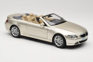 BMW 6 Series E64 Cabriolet Mineral Silver Metallic Kyosho 1:18 80430153437 Metalas - nuotrauka 7 iš 9