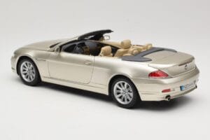 BMW 6 Series E64 Cabriolet Mineral Silver Metallic Kyosho 1:18 80430153437 Metalas - nuotrauka 8 iš 9