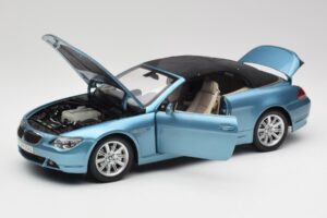 BMW 6 E64 Kabrioletas Šviesiai Mėlynas Kyosho 1:18 80430153440 Metalas - nuotrauka 2 iš 8