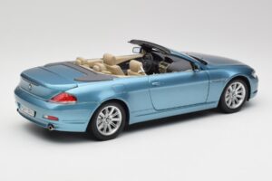 BMW 6 E64 Kabrioletas Šviesiai Mėlynas Kyosho 1:18 80430153440 Metalas - nuotrauka 3 iš 8