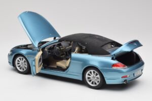 BMW 6 E64 Kabrioletas Šviesiai Mėlynas Kyosho 1:18 80430153440 Metalas - nuotrauka 5 iš 8