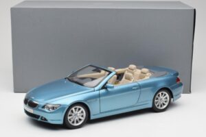 BMW 6 E64 Kabrioletas Šviesiai Mėlynas Kyosho 1:18 80430153440 Metalas - nuotrauka 8 iš 8