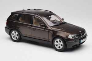 BMW X3 E83 3.0d Tamsiai Rudas Metalinis Kyosho 1:18 80430300736 Metalas - nuotrauka 6 iš 8
