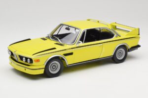 BMW 3.0 CSL E9 Geltonas Minichamps 1:18 180029028 Metalas