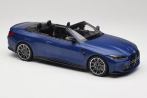 BMW M4 G82 Kabrioletas Frozen Portimao Blue Minichamps 1:18 155021030 Metalas - nuotrauka 4 iš 6