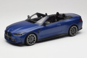 BMW M4 G82 Kabrioletas Frozen Portimao Blue Minichamps 1:18 155021030 Metalas