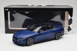 BMW M4 G82 Kabrioletas Frozen Portimao Blue Minichamps 1:18 155021030 Metalas - nuotrauka 6 iš 6