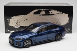 BMW i4 M50 G26 Portimao Blue Minichamps 1:18 110023012 Metalas - nuotrauka 8 iš 8