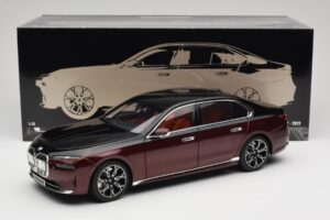BMW i7 G70 Black & Red Metallic Minichamps 1:18 110023201 Metalas - nuotrauka 8 iš 8