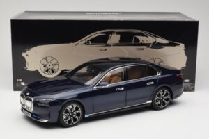 BMW i7 G70 Blue Metallic Minichamps 1:18 110023202 Metalas - nuotrauka 8 iš 8
