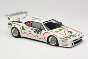 BMW M1 Procar #201 BMW Motorsport H. Stuck / N. Piquet 1000km Nürburgring 1980 Minichamps 1:18 180802901 Metalas - nuotrauka 6 iš 8
