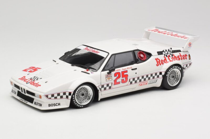 BMW M1 #25 Red Lobster D. Cowart / K. Miller LA Times GP Riverside 1981 Minichamps 1:18 180812925 Metalas