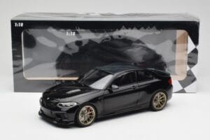 BMW M2 CS F87 Juodas Metalinis Su Auksiniais Ratais Minichamps 1:18 155021021 Metalas - nuotrauka 6 iš 6