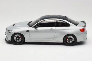 BMW M2 F87 CS Hockenheim Silver Juodi Ratlankiai Minichamps 1:18 155021024 Metalas - nuotrauka 3 iš 6