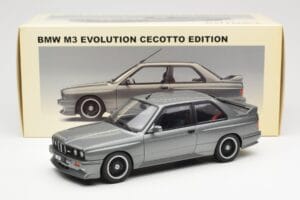 BMW M3 E30 Sport Evolution Cecotto Pilkas AUTOart 1:18 70567 Metalas - nuotrauka 8 iš 8
