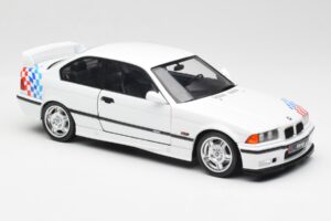 BMW M3 E36 Lightweight Baltas Solido 1:18 S1803903 Metalas - nuotrauka 6 iš 8