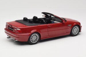 BMW M3 E46 Kabrioletas Raudonas Kyosho 1:18 08505R Metalas - nuotrauka 3 iš 8