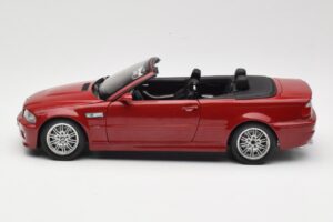 BMW M3 E46 Kabrioletas Raudonas Kyosho 1:18 08505R Metalas - nuotrauka 4 iš 8
