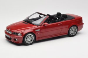 BMW M3 E46 Kabrioletas Raudonas Kyosho 1:18 08505R Metalas