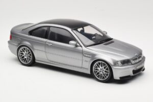 BMW M3 E46 CSL Sidabras Kyosho 1:18 08506S Metalas - nuotrauka 6 iš 8