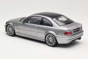 BMW M3 E46 CSL Sidabras Kyosho 1:18 08506S Metalas - nuotrauka 7 iš 8