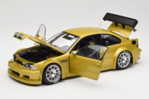 BMW M3 E46 GTR Street Phoenix Yellow Minichamps 1:18 80430309444 Metalas - nuotrauka 2 iš 8