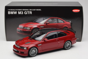 BMW M3 E46 GTR Street Raudonas Kyosho 1:18 08507R Metalas - nuotrauka 8 iš 8