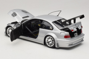 BMW M3 E46 GTR Street Sidabrinis Minichamps 1:18 100012100 Metalas - nuotrauka 5 iš 8