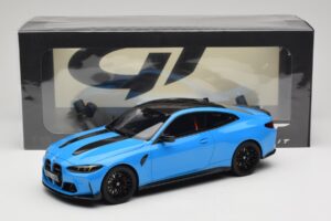 BMW M4 CS G82 Riviera Blue GT Spirit 1:18 GT511 Derva - nuotrauka 6 iš 6