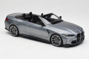 BMW M4 G82 Kabrioletas Grey Metallic Minichamps 1:18 155021034 Metalas - nuotrauka 4 iš 6
