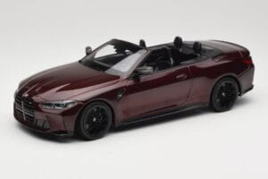 BMW M4 G83 Kabrioletas Raudonas Metalinis Minichamps 1:18 155021032 Metalas