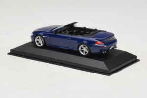 BMW M6 E64 Kabrioletas Blue Metallic Minichamps 1:43 BMW017 Metalas - nuotrauka 3 iš 4