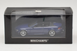 BMW M6 E64 Kabrioletas Blue Metallic Minichamps 1:43 BMW017 Metalas - nuotrauka 4 iš 4