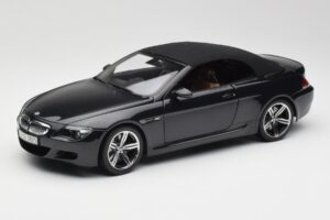 BMW M6 E64 Kabrioletas Sapphire Black Kyosho 1:18 80430417424 Metalas - nuotrauka 3 iš 9