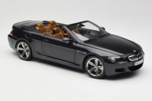BMW M6 E64 Kabrioletas Sapphire Black Kyosho 1:18 80430417424 Metalas - nuotrauka 7 iš 9