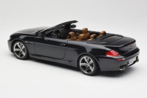 BMW M6 E64 Kabrioletas Sapphire Black Kyosho 1:18 80430417424 Metalas - nuotrauka 8 iš 9