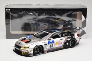 BMW M6 GT3 F13 #18 Schubert Motorsport A. Farfus / J. Krohn 24h Nurburgring 2016 Minichamps 1:18 155162618 Metalas - nuotrauka 6 iš 6