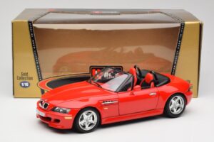 BMW Z3 E36/7 Roadsteris Raudonas Bburago 1:18 3349 Metalas - nuotrauka 8 iš 8