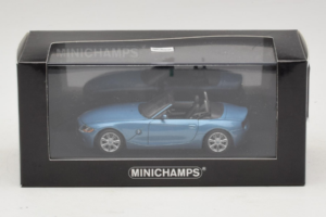BMW Z4 E85 Kabrioletas Light Blue Metallic Minichamps 1:43 BMW016 Metalas - nuotrauka 4 iš 4