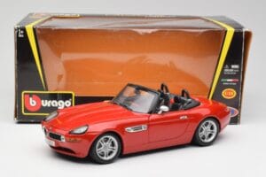 BMW Z8 E52 Raudonas Metalinis Bburago 1:18 18-12032 Metalas - nuotrauka 8 iš 8