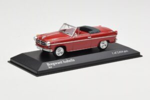 Borgward Isabella Kabrioletas Raudonas Minichamps 1:43 400096060 Metalas - nuotrauka 2 iš 4