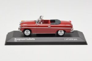 Borgward Isabella Kabrioletas Raudonas Minichamps 1:43 400096060 Metalas