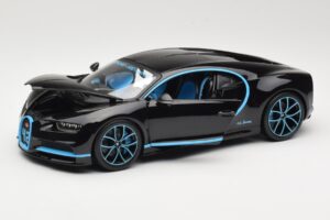 Bugatti Chiron Juodas & Mėlynas Bburago 1:18 18-11040BK Metalas - nuotrauka 2 iš 8